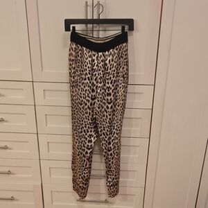 3.1 Phillip Lim Reversible Leopard Print/Navy Satin Pajama Pants